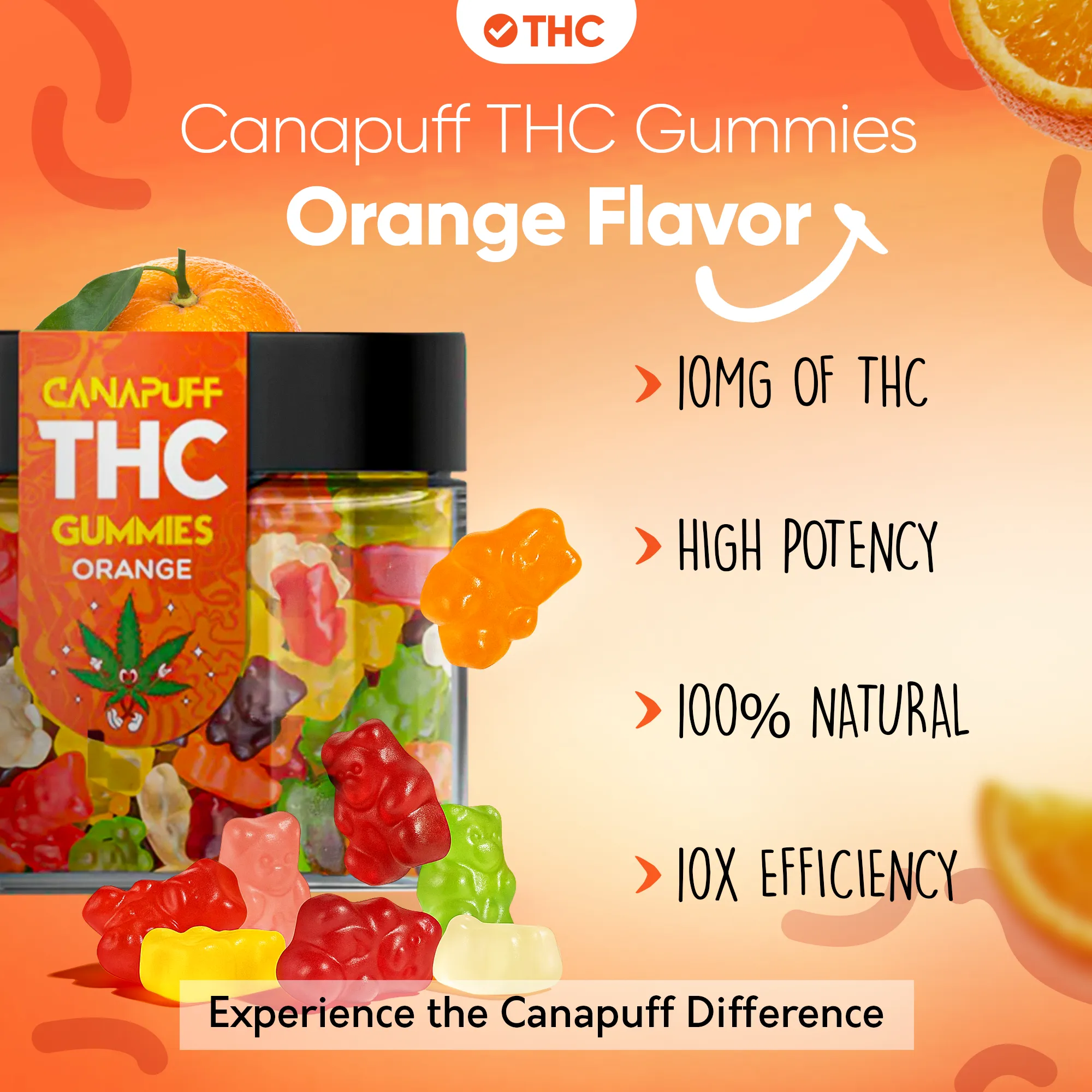 THC Gummies Orange - Image 3