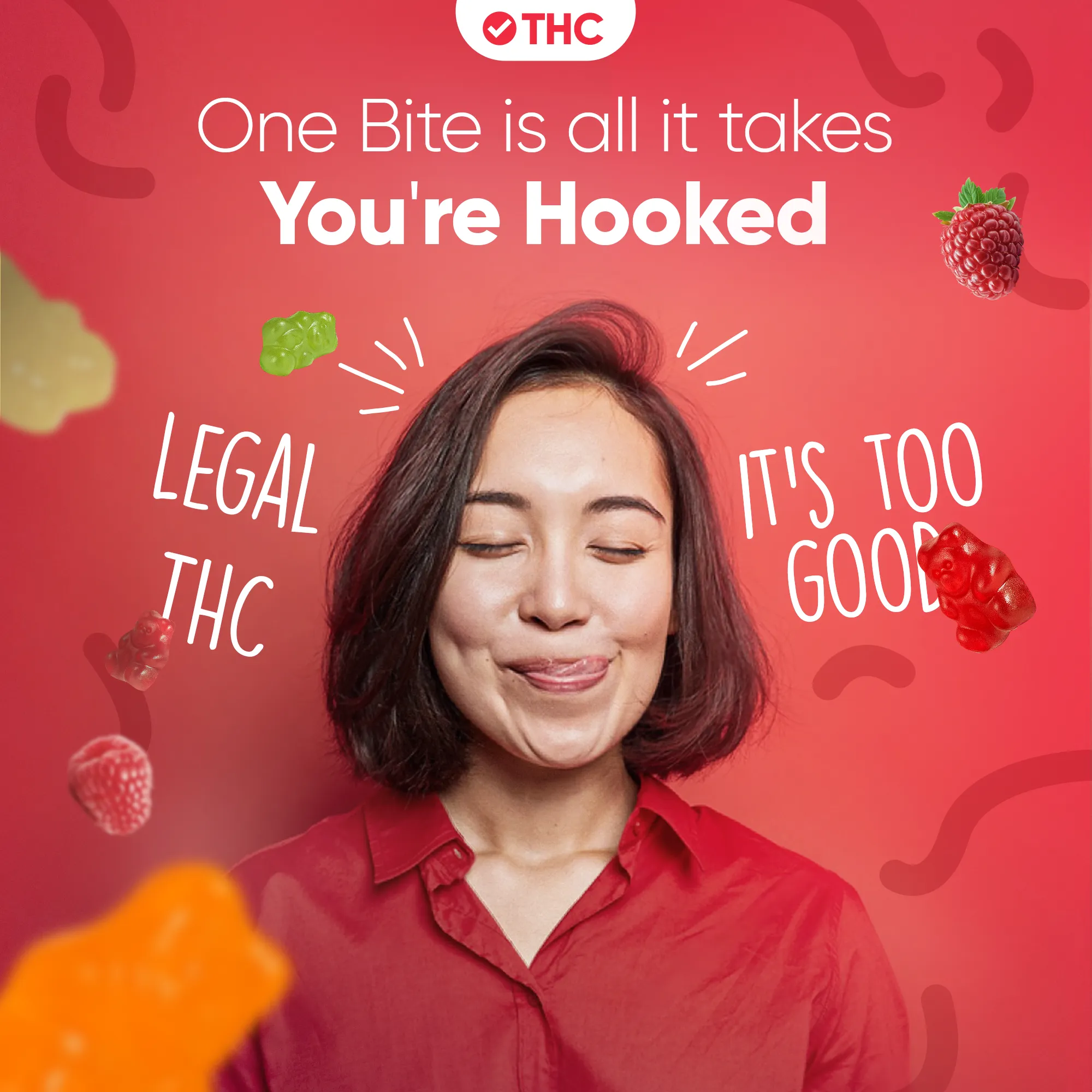 THC Gummies Raspberry - Image 6